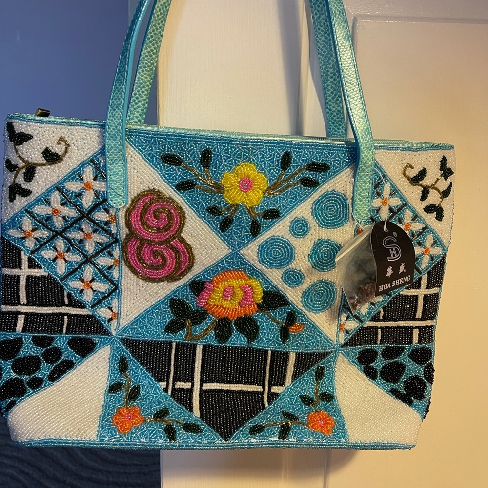 New Beaded tote bag